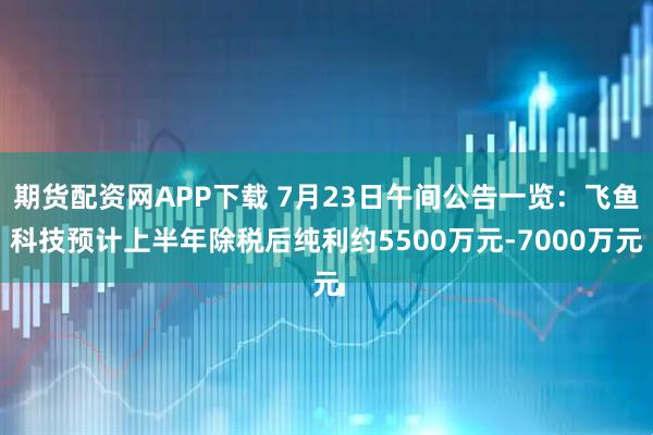 期货配资网APP下载 7月23日午间公告一览：飞鱼科技预计上半年除税后纯利约5500万元-7000万元