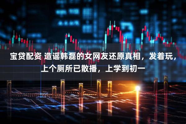 宝贷配资 造谣韩磊的女网友还原真相，发着玩，上个厕所已散播，上学到初一